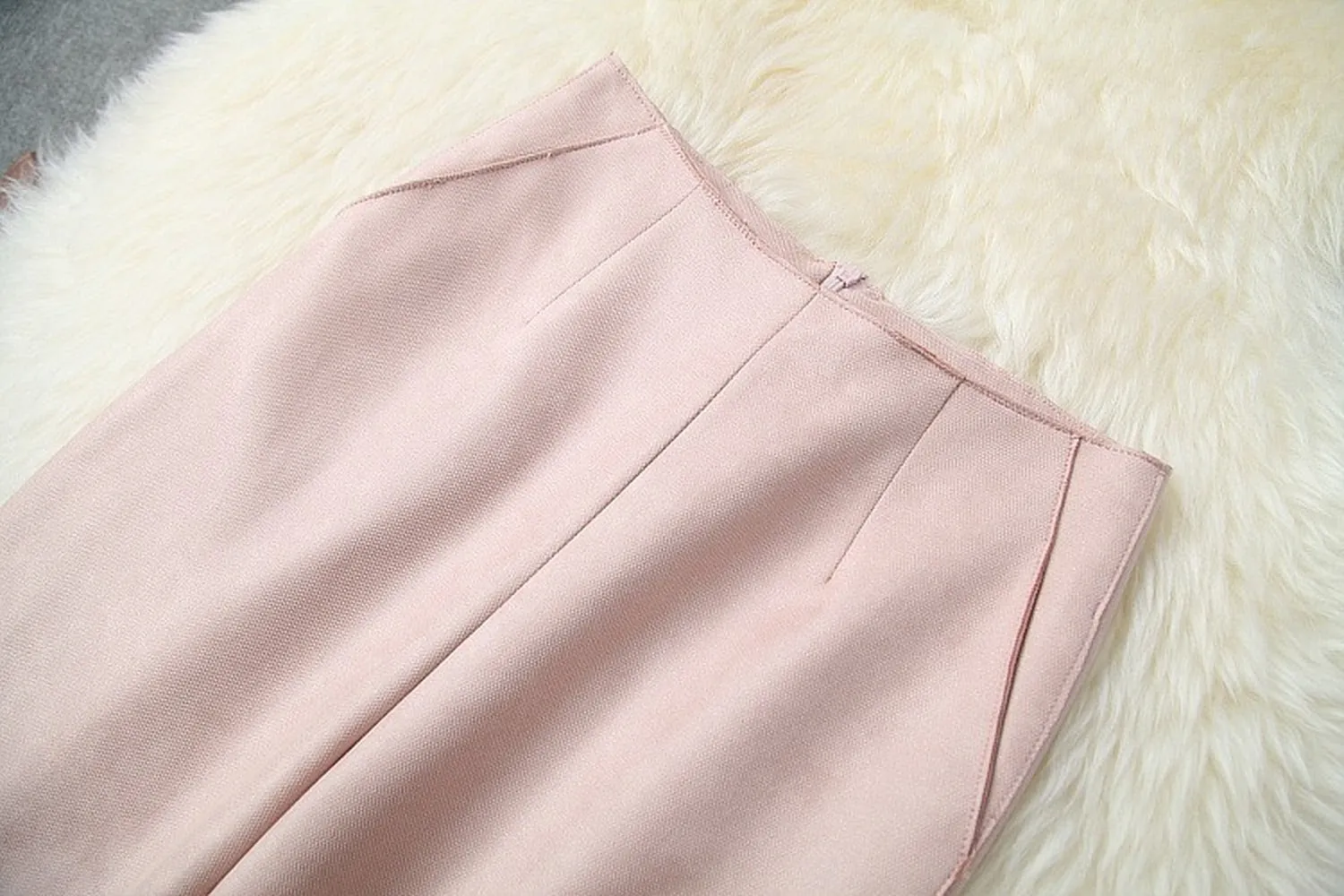 Pearl Suede Splicing Net Yarn Ruffled Sleeves Tops Wide Leg Pants Two-piece Set