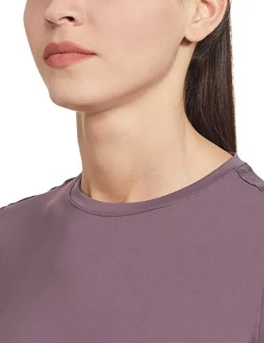 Van Heusen Athleisure Antibacterial Relax Fit Workout Gym Tee (88402_MAUVE SHADOW_S)